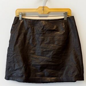 Cache Leather Mini Skirt